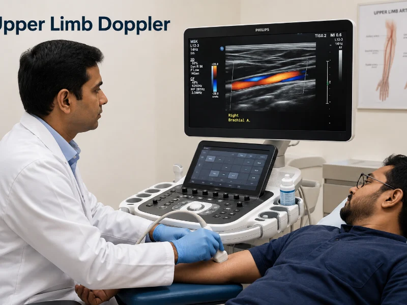 Qualified Radiologist performing Upper Limb Doppler scan