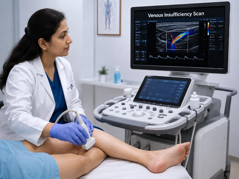 Professional venous insufficiency scan imaging at Henotic Diagnostics Kharghar