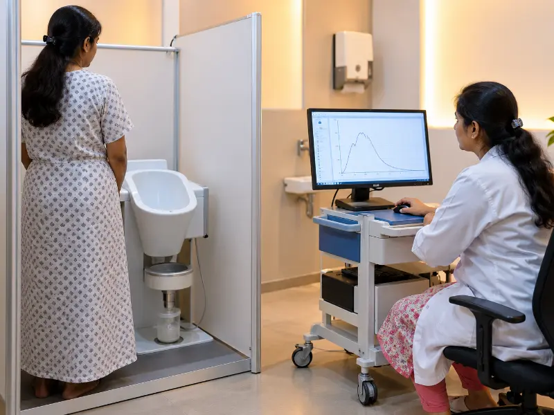 Moreover, Henotic Diagnostics facility for computerized Uroflowmetry testing